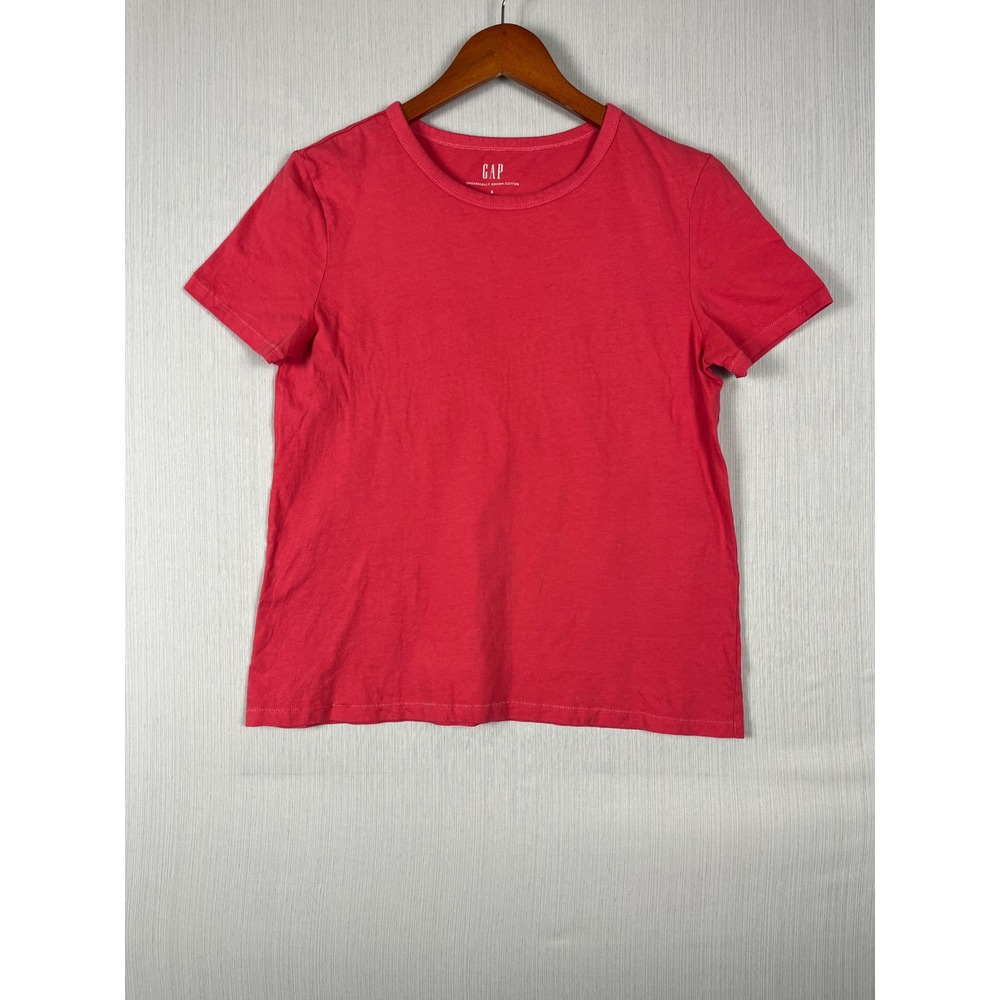 Gap Organic Cotton T-Shirt Womens S Hot Pink Crew Neck Short Sleeve Basic - Picture 2 of 8